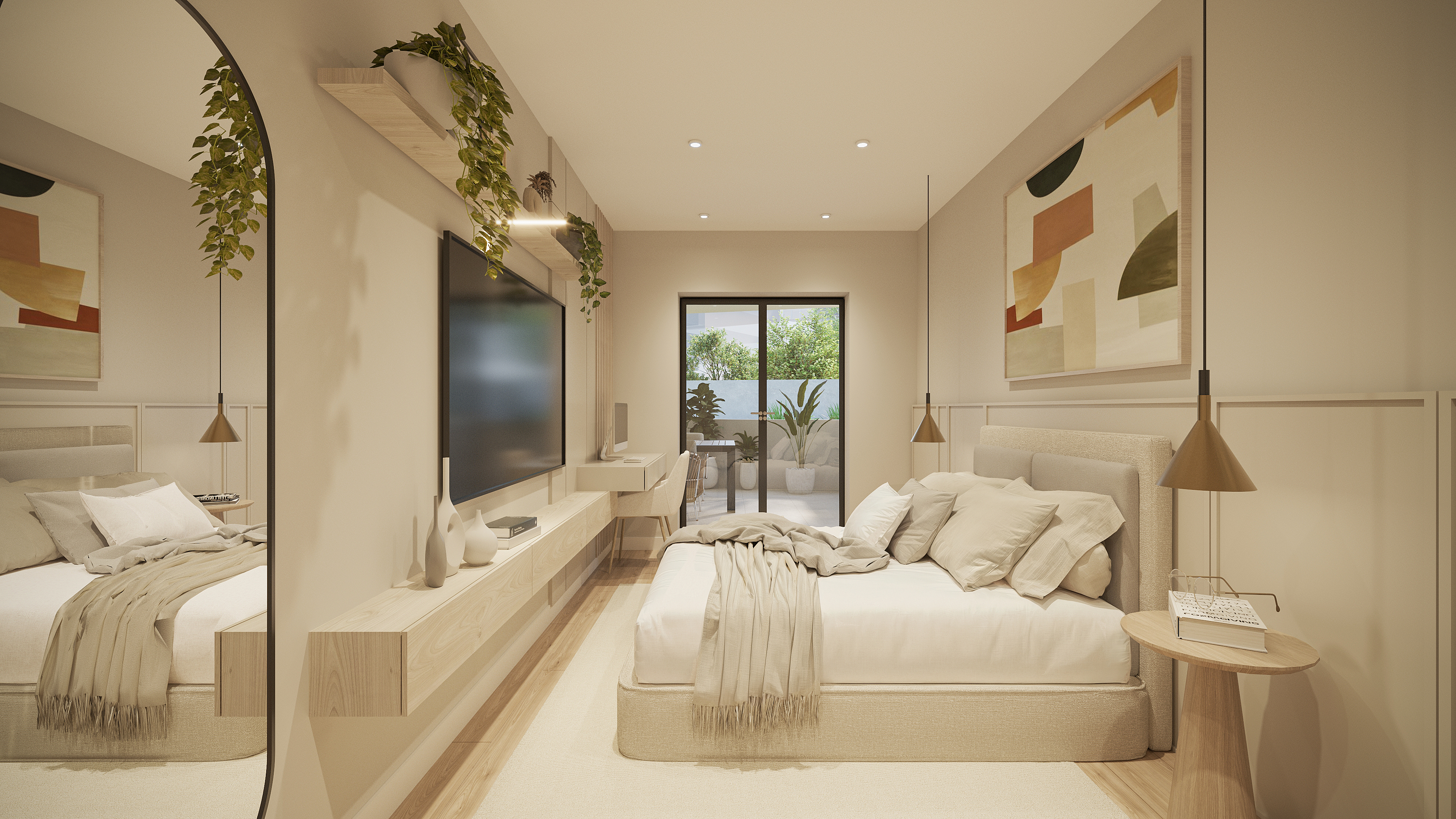 Amplitud y elegancia en dormitorios